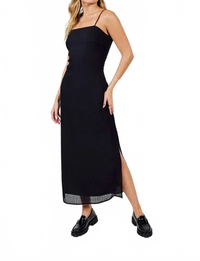 Sadie & Sage Teady Spgt Maxi Dress In Black