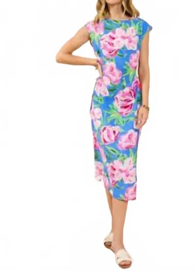 Sadie & Sage Technicolor Cutout Dress In Blue Multi