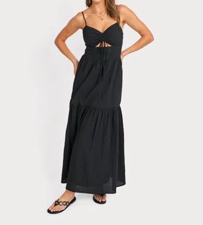 Sadie & Sage Terra Ruched Maxi Dress In Black