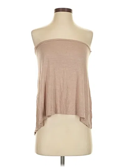 Pre-owned Sadie & Sage Tube Top Tan Strapless Neckline Tops In Brown