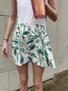 Sadie & Sage Tween Moon And Back Mini Skirt In Multi In Green