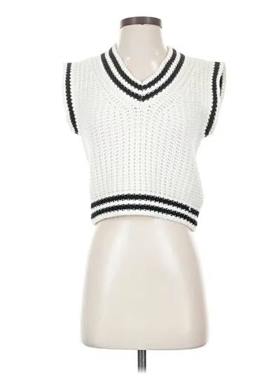 Pre-owned Sadie & Sage Vest In White