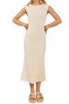 Sadie & Sage Vision Textured Midi Dress In Cream In Yellow