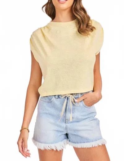 Sadie & Sage Warmth Gathered Top In Yellow In Neutral