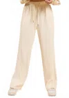 Sadie & Sage White Noise Drawstring Pants In Cream In Multi