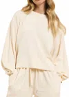 Sadie & Sage White Noise Sweatshirt In Cream In Neutral