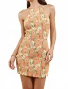 Sadie & Sage Women's Aperitivo Smocked Mini Dress In Multi In Orange