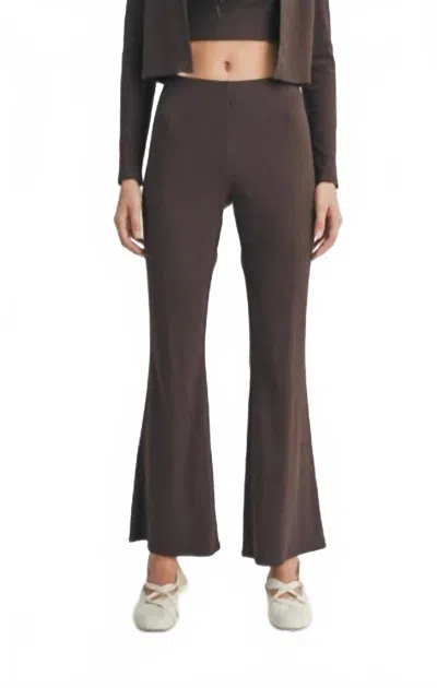 Sadie & Sage Women's Brown Knit Bell Bottom Pants