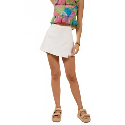 Sadie & Sage Women's Clear Eyes Denim Mini Skort In White