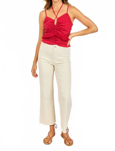 Sadie & Sage Women's Erin Tassel Top In Red