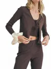 Sadie & Sage Women's Knit Tank And Cardigan In Brown In Brown