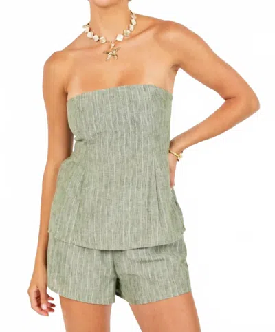 Sadie & Sage Women's Waves Tube Top In Sage Green
