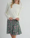 Sadie & Sage Abigail Ruffle Trim Sweater In Ivory In Multi