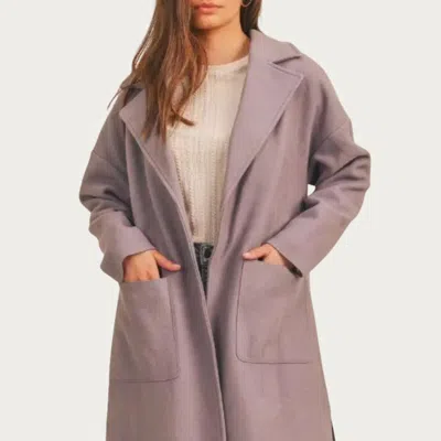 Sadie & Sage All Along Open-front Coat In Lavender In Purple