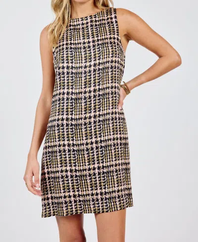 Sadie & Sage Blake Plaid Dress In Black Multi