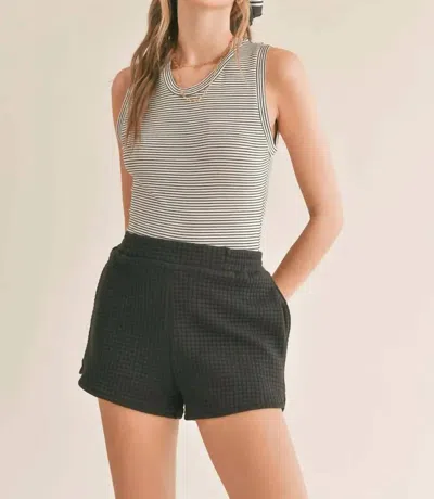 Sadie & Sage Bounty Striped Tank Bodysuit In Black