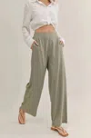 Sadie & Sage Cassidy Wide Leg Pant In Olive In Multi