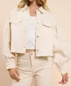 Sadie & Sage Clear Eyes Denim Jacket In Cream