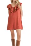 Sadie & Sage Collectible Layered Mini Dress In Marsala In Brown