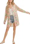 Sadie & Sage Desert Tropics Button Down Shirt In Pink Multi In Pink