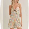 Sadie & Sage Dream On Romper In Multi Floral Print In Multi