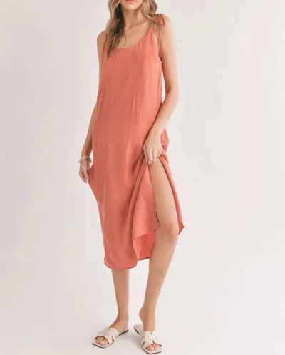 Sadie & Sage Dunes Midi Dress In Rust In Pink