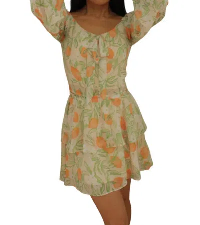 Sadie & Sage Garden Mini Skirt In Tangerine Multi