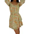 Sadie & Sage Garden Mini Skirt In Tangerine Multi In Green