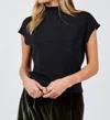 Sadie & Sage Guiding Light Mock Tank In Black In Black