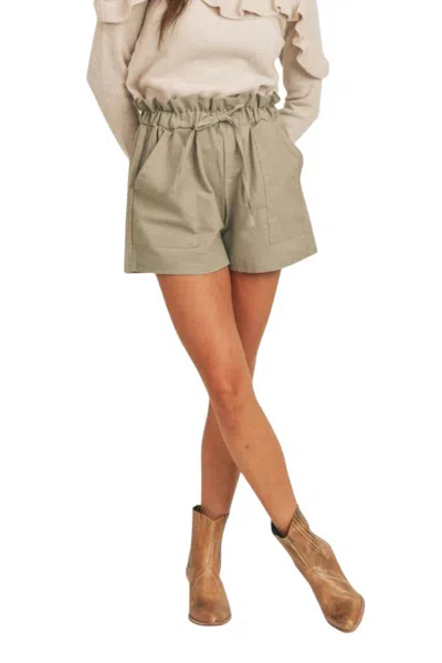 Sadie & Sage Hang Tight Shorts In Olive In Green