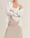 Sadie & Sage Island Breeze Button Down Shirt In White In White