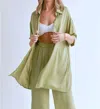 Sadie & Sage Juicy Oversized Layering Shirt In Lime In Green