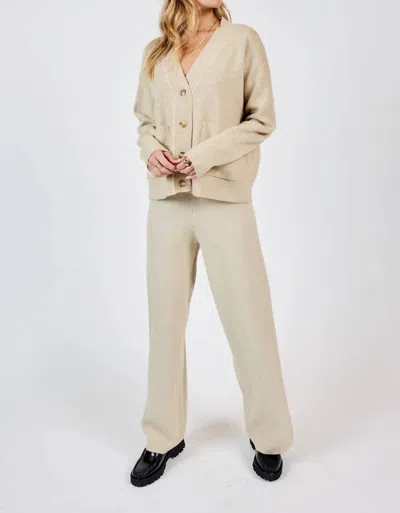 Sadie & Sage Kelsei Knit Pant In Stone In White