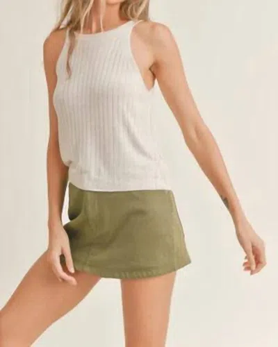 Sadie & Sage Lena Sweater Tank In Oatmeal In White