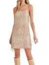 Sadie & Sage Light Up Sequined Fringe Dress In Gold In Gold