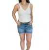 Sadie & Sage Ribbed V-neck Tank Top In White In White