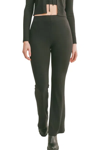 Sadie & Sage Mia Flare Pants In Black In Green