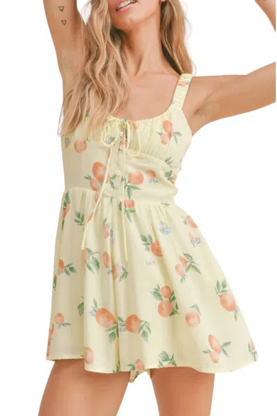 Sadie & Sage Mimosa Moment Romper In Lemon In Green