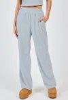 Sadie & Sage Mind You Cozy Wide Leg Pant In Skyway In Blue