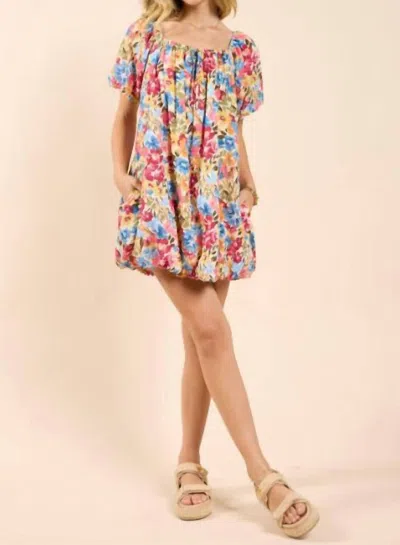 Sadie & Sage Nature's Palette Bubble Dress In Multicolor