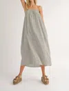 Sadie & Sage No Limits Tie Straps Midi Dress In Ivory Black In White