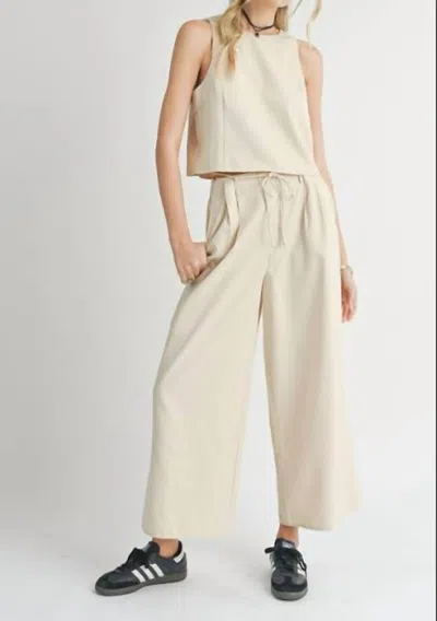 Sadie & Sage Past Midnight Woven Tank Top In Cream In White
