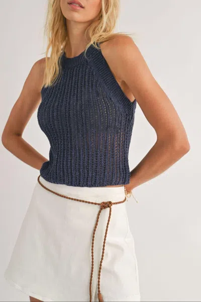 Sadie & Sage Rachel Top Tank In Navy In Blue