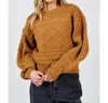 Sadie & Sage Raised Knit Sweater In Brown In Brown