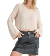 Sadie & Sage Rosalia Sweater In Blush In Gold