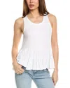 Sadie & Sage Aria Tiered Tank In White
