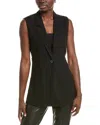 Sadie & Sage At Ease Side Belted Linen-blend Vest In Black