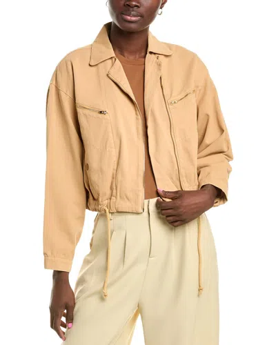 Sadie & Sage Highways Utility Crop Jacket In Beige