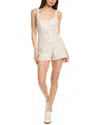 Sadie & Sage Sage The Label Morning Coffee Plaid Romper In Beige