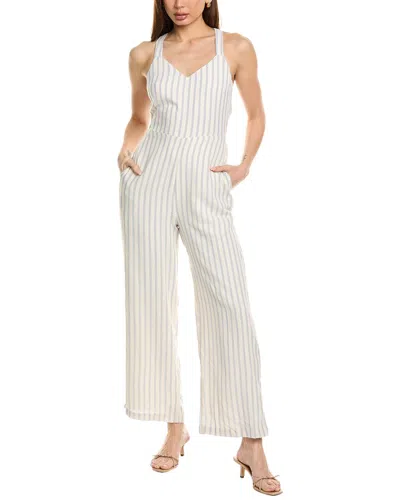Sadie & Sage Sage The Label White Sand Jumpsuit In Blue